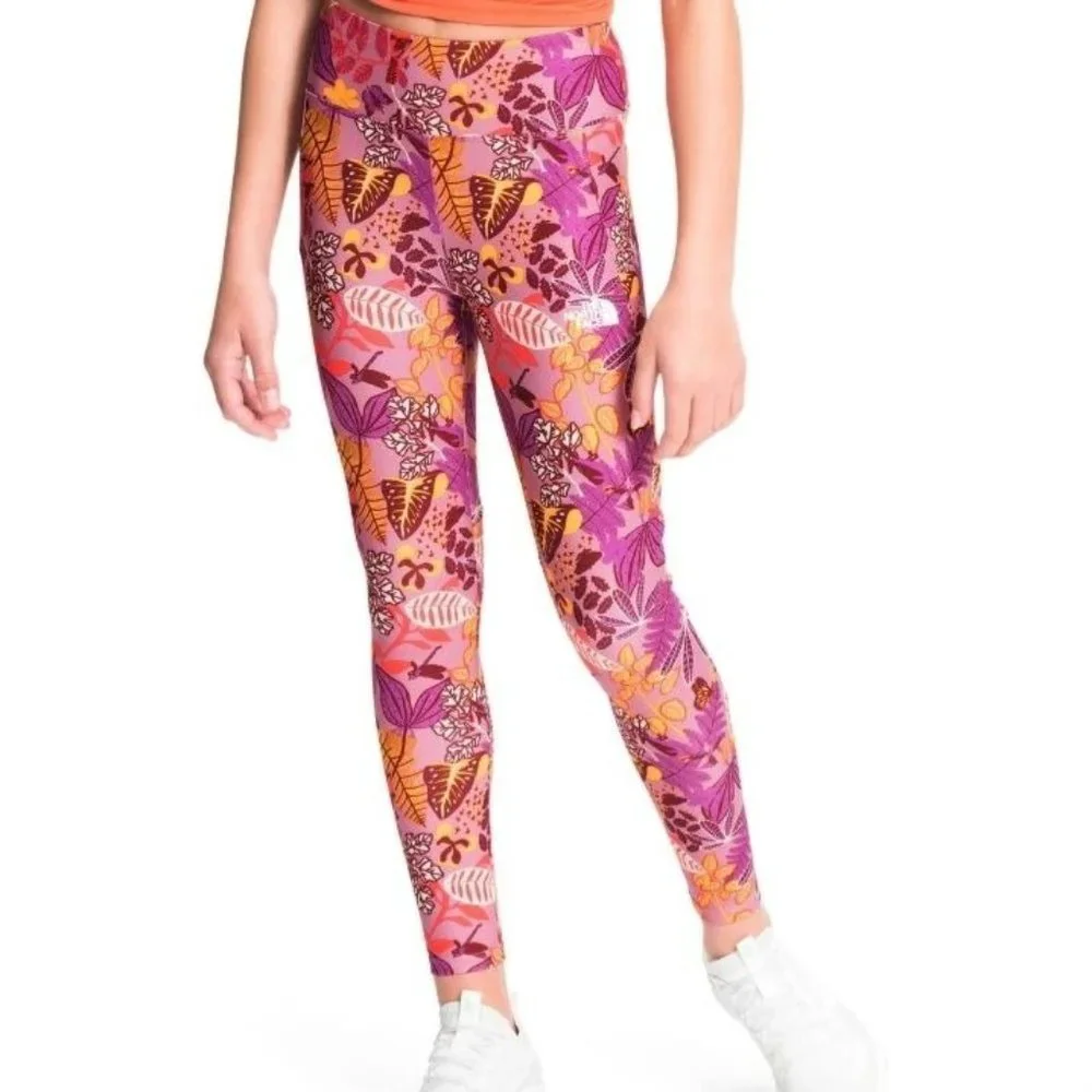 THE NORTH FACE GIRLS Sz XL FLASHDRY On Moutain Tights, Pocket Athletic High Rise - Picture 1 of 12